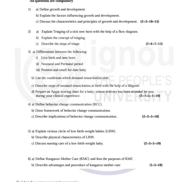 BNS-207 QUESTION PAPER TMA-1