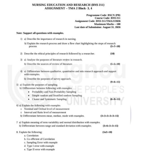 BNS-211 QUESTION PAPER