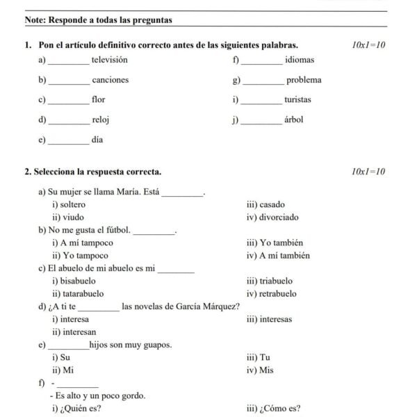 BSL 1 QUESTION PAPER