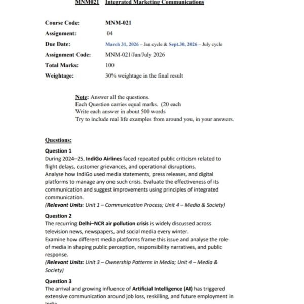 MNM 21 QUESTION PAPER