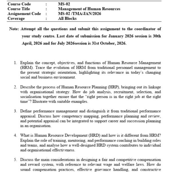 MS 02 QUESTION PAPER