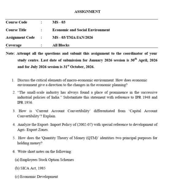 MS-03 QUESTION PAPER