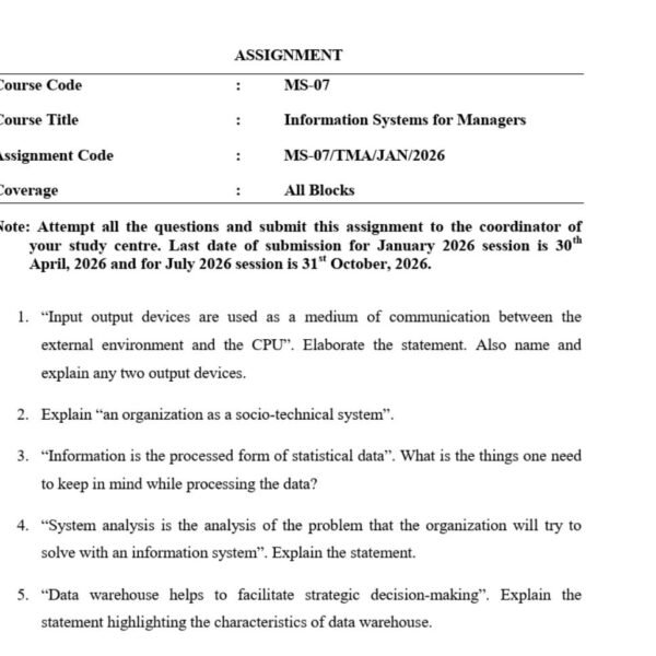 MS 07 QUESTION PAPER