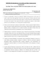 MJM 020/120 IGNOU Assignment