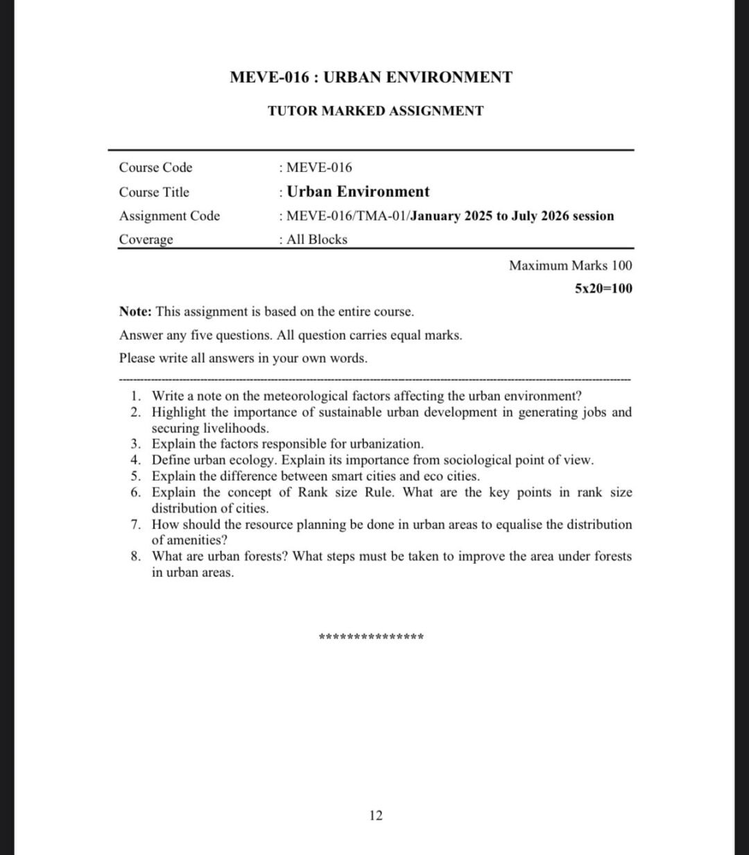 MEVE 012 IGNOU Solved Assignments 2025-2026 (English) PDF Download – IGNOU Galaxy - Image 2