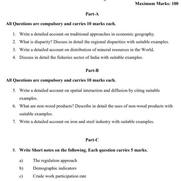 BGGET 142 QUESTION PAPER