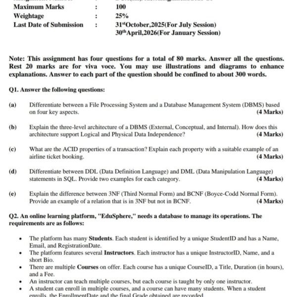 MCS 23 QUESION PAPER