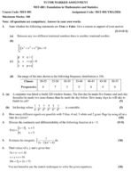 MST 01 QUESTION PAPER