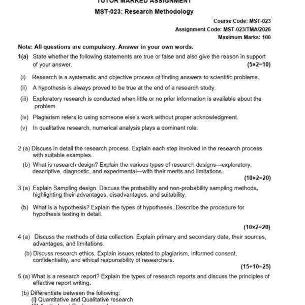 MSTE 23 QUESTION PAPER