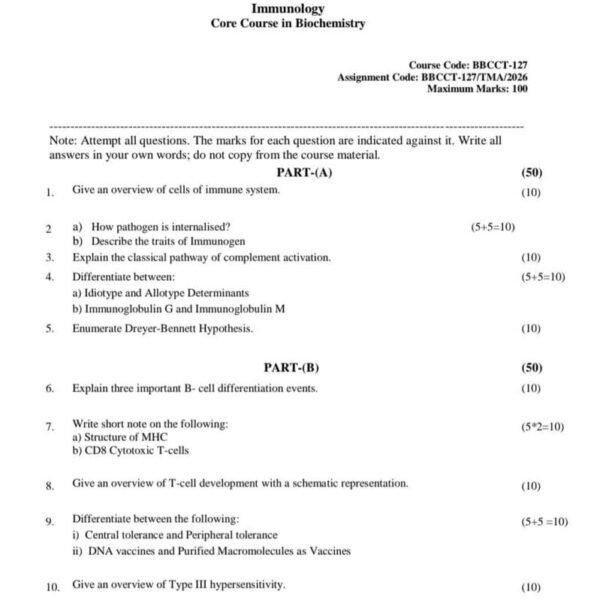 BBCCT 127 IGNOU Assignment