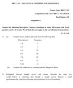 BECC 107 QUESTION PAPER