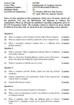 CIT 01 QUESTION PAPER