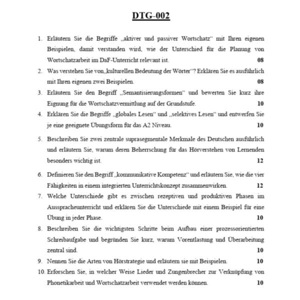 DTG 2 QUESTION PAPER