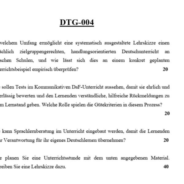 DTG 4 QUESTION PAPER