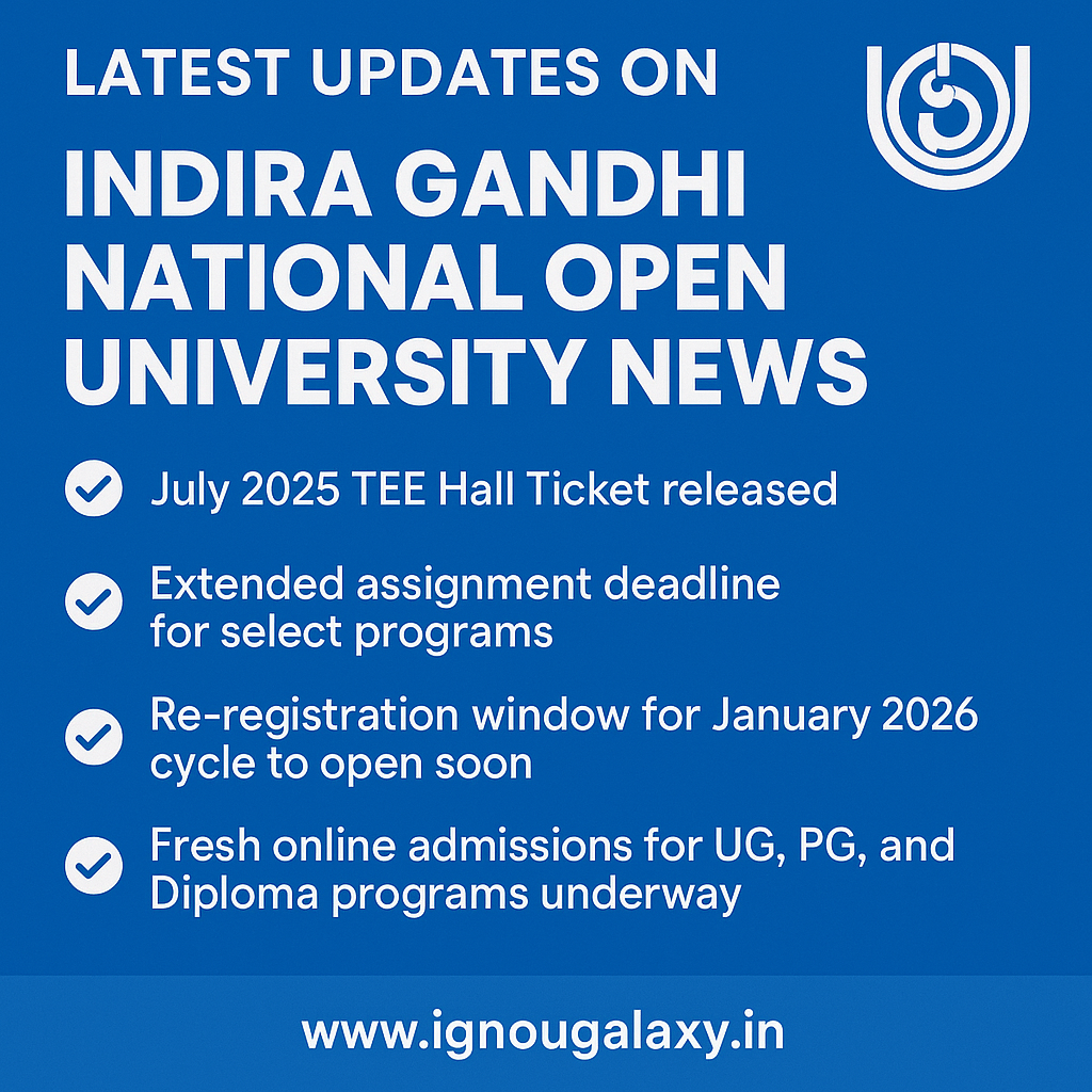 Indira Gandhi National Open University News