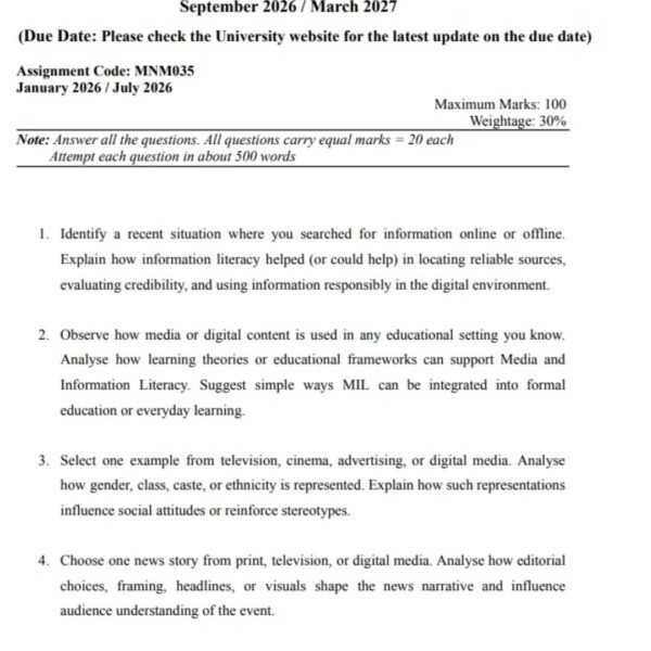 MNM 35 QUESTION PAPER