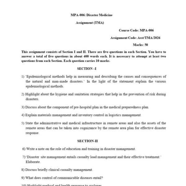 MPA 06 QUESTION PAPER