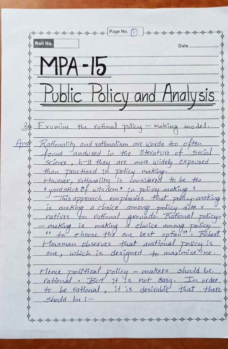 Handwriting presentation sample 2