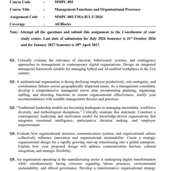 MMPC 001 QUESTION PAPER