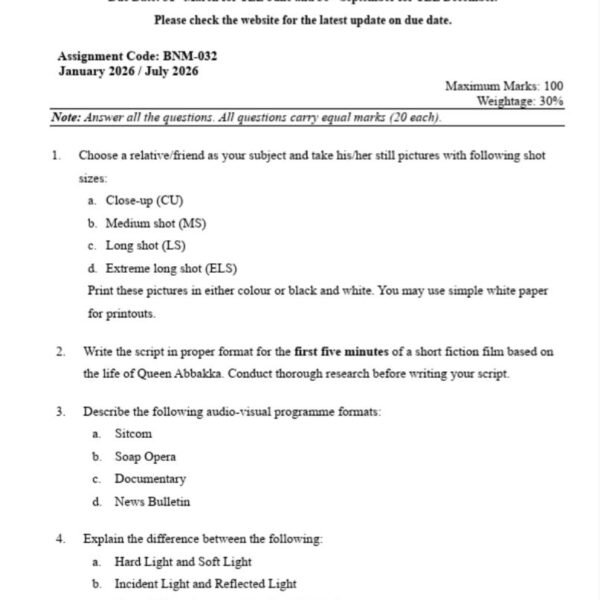 BNM 32 QUESTION PAPER