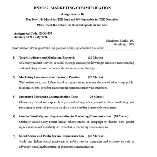 BNM 37 QUESTION PAPER