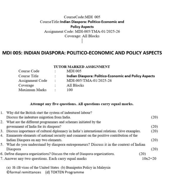 MDI 5 QUESTION PAPER