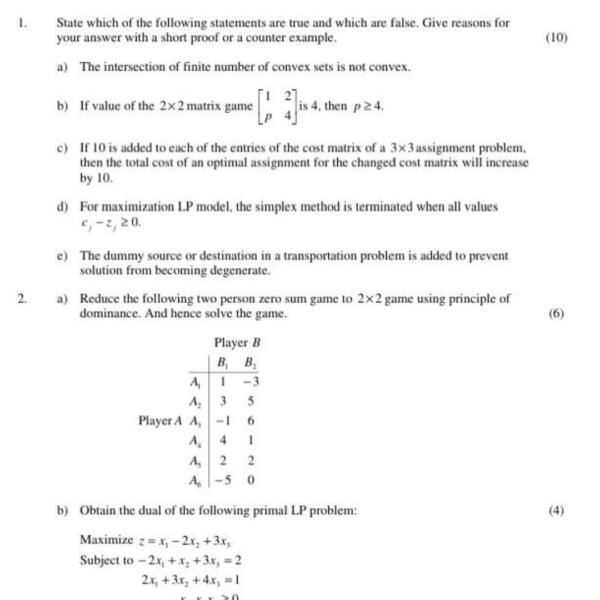 MTE 012 QUESTION PAPER