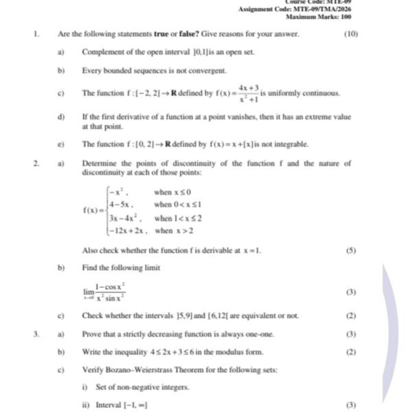 MTE 09 QUESTION PAPER