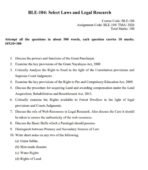 BLE 104 QUESTION PAPER