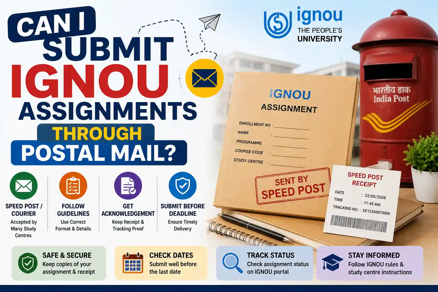 Can I Submit IGNOU Assignments Through Postal Mail