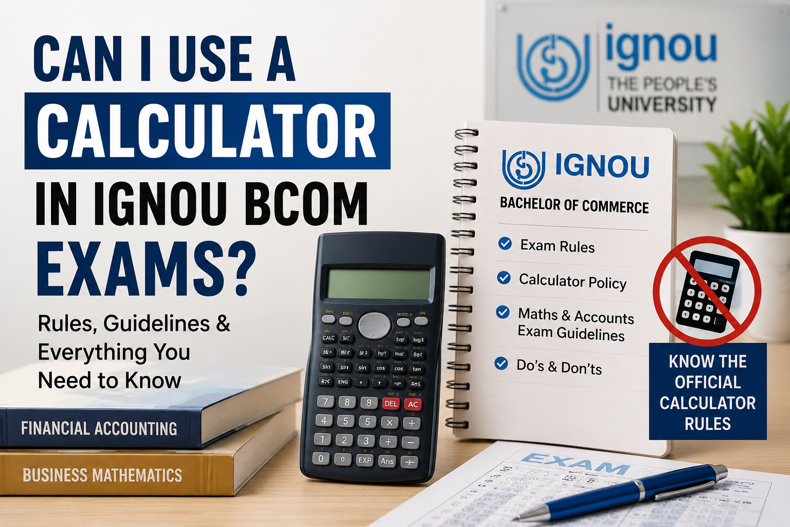 Can I Use a Calculator in IGNOU BCom Exams