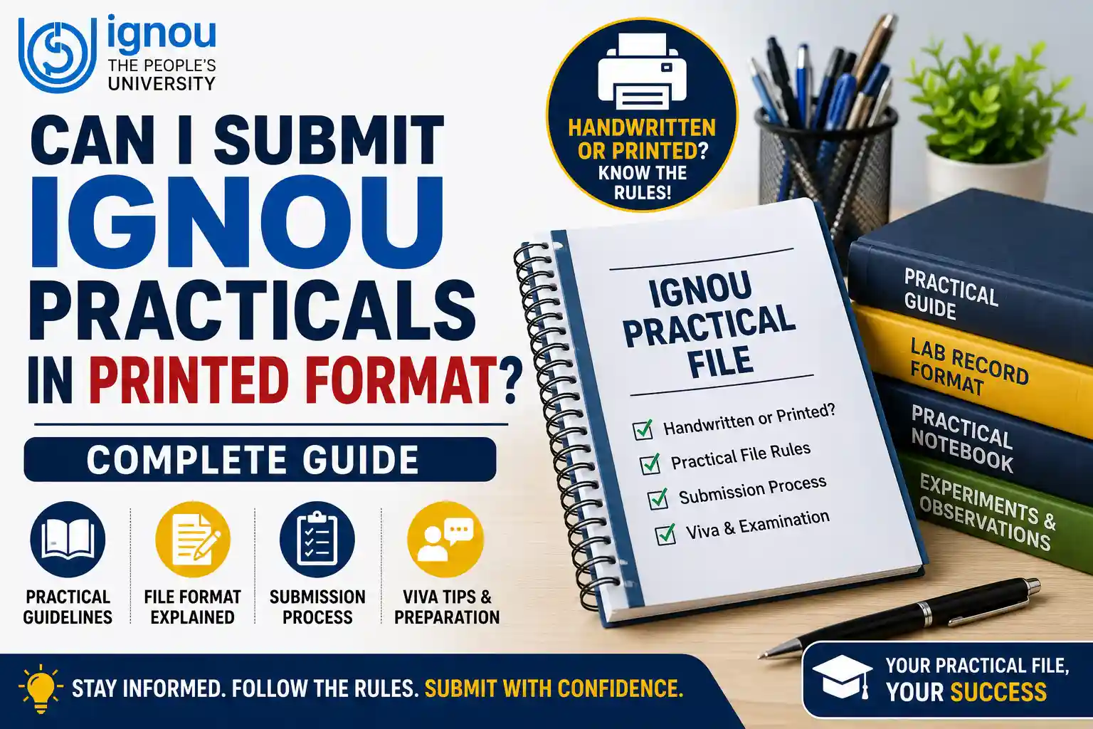 Can I submit IGNOU practicals in printed format