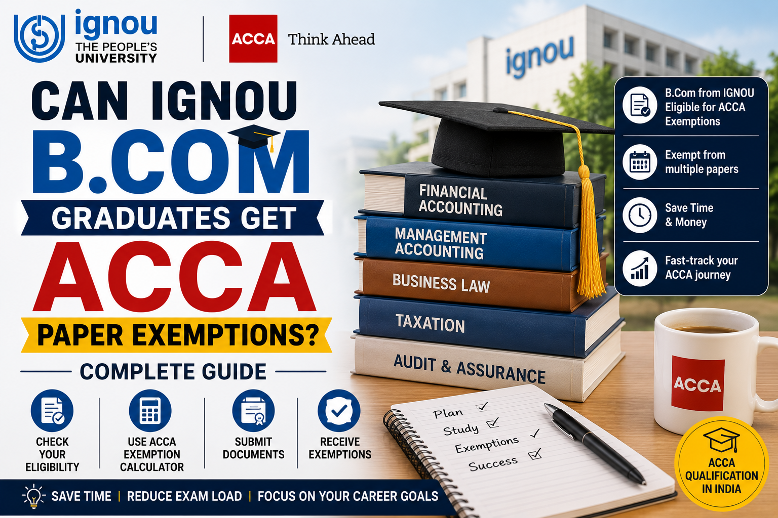 Can IGNOU B.Com Graduates Get ACCA Paper Exemptions?
