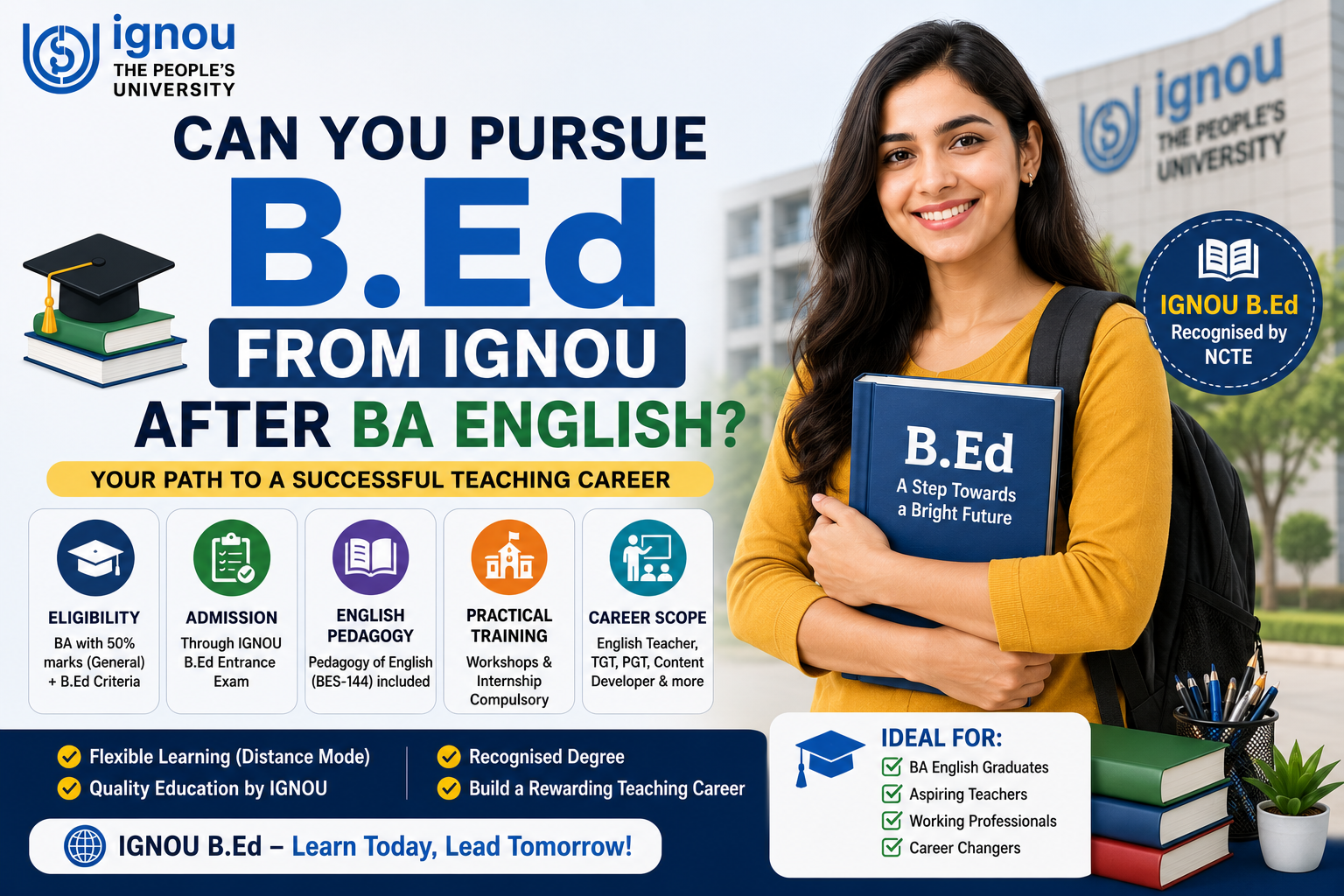 Can You Pursue B.Ed from IGNOU After BA English