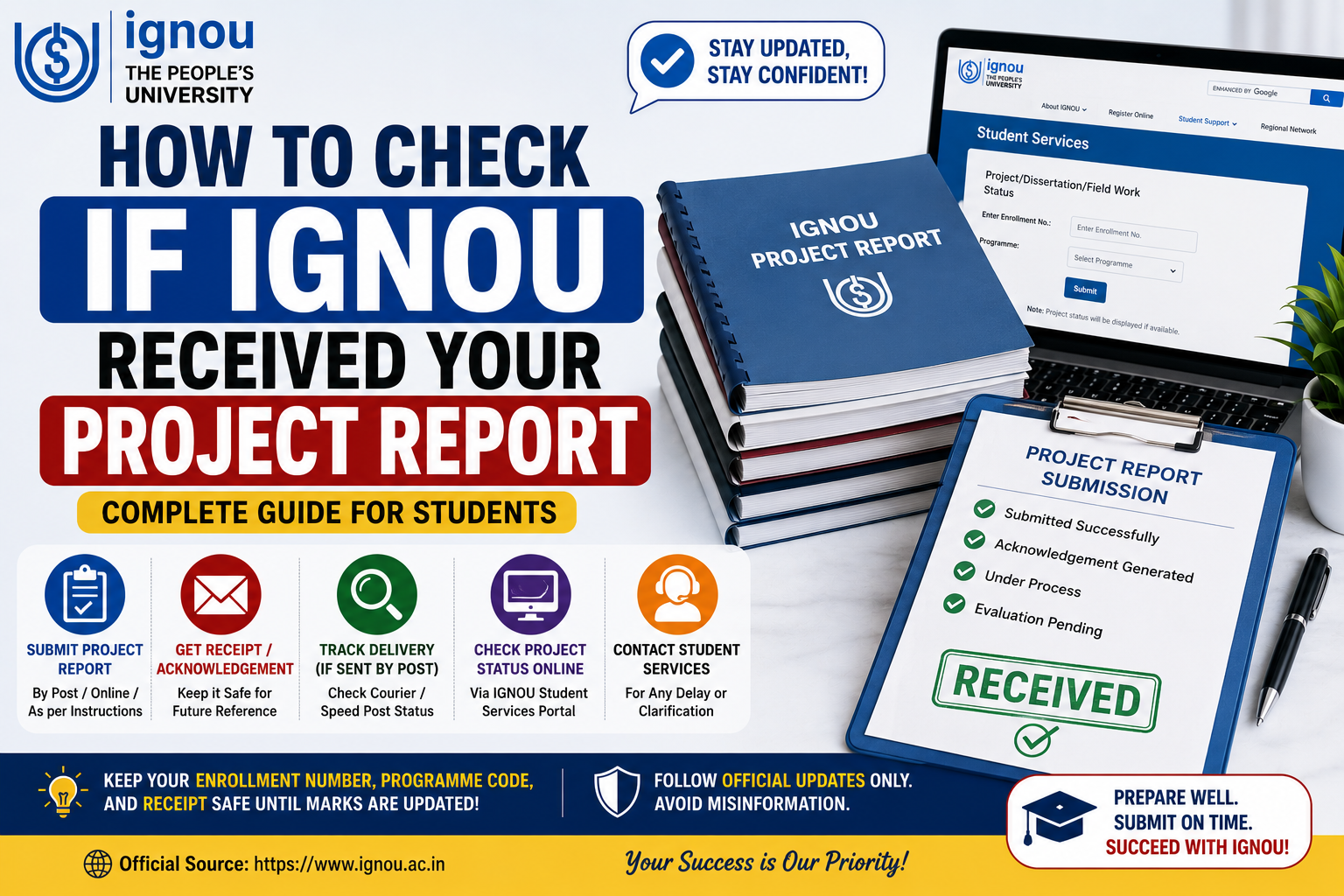 How to Check If IGNOU Received Your Project Report