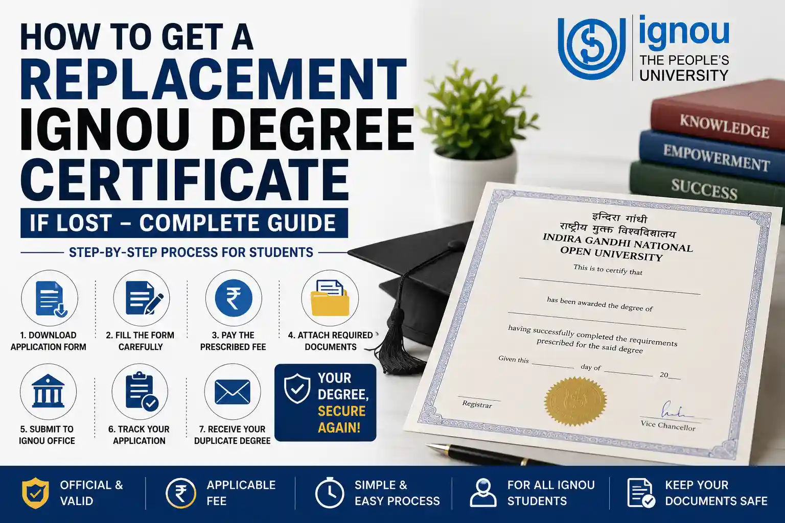 How to Get a Replacement IGNOU Degree Certificate if Lost