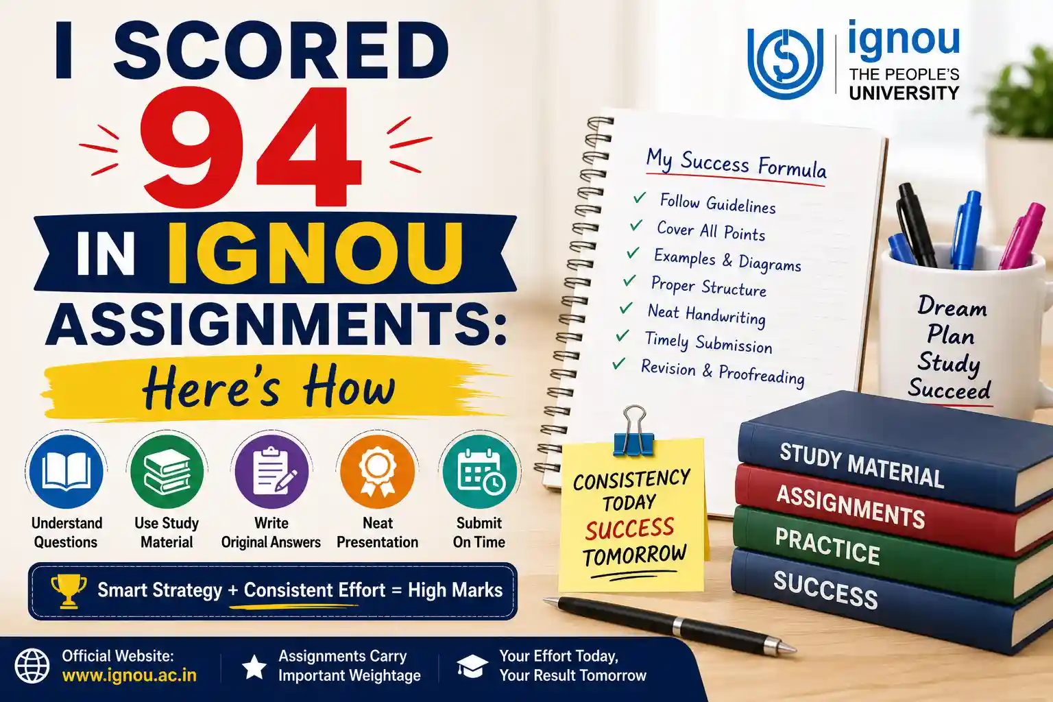I Scored 94 in IGNOU Assignments: Here's How