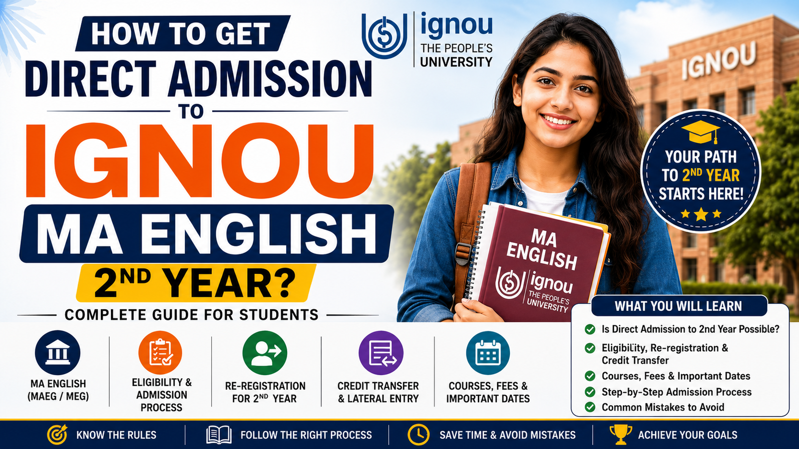 How to Get Direct Admission to IGNOU MA English 2nd Year?