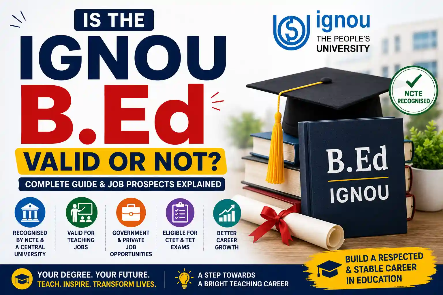Is the IGNOU B.Ed Valid or Not? Recognition, government teaching jobs and eligibility explained