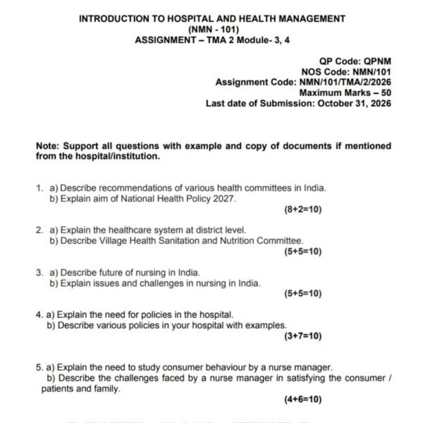 NMN 101 TMA 2 QUESTION PAPER
